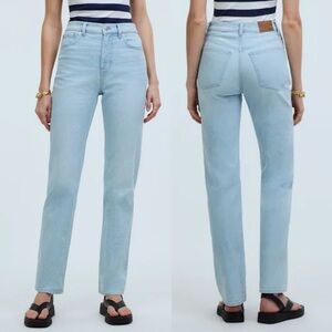Madewell women’s The '90s Straight Jean Light Wash size 26